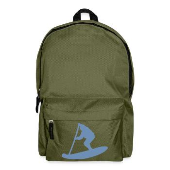 Silhouette minimaliste du Stand Up Paddle - Sac à dos - vert olive - Devant