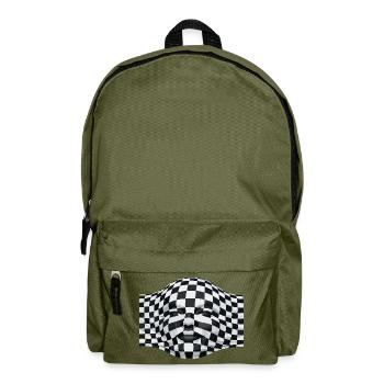 Visage sous le tissu - Sac à dos - vert olive - Devant