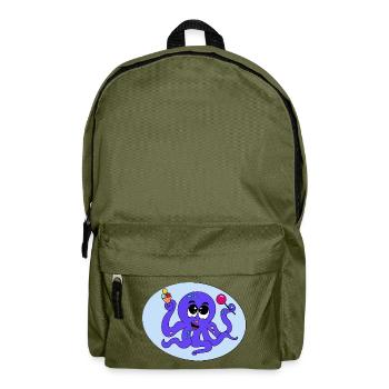 Süßer Oktopus – niedliches Meeresmotiv - Rucksack - Olivgrün - Vorne