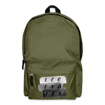 Legendäre Pinselstrich Typografie - Rucksack - Olivgrün - Vorne
