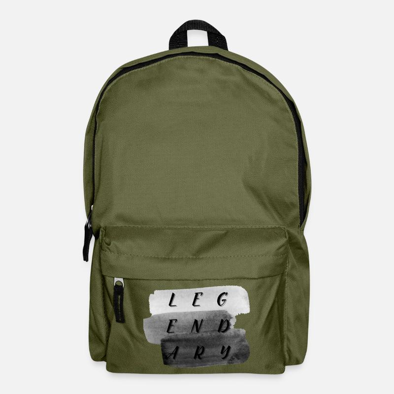 Legendäre Pinselstrich Typografie - Rucksack - Olivgrün