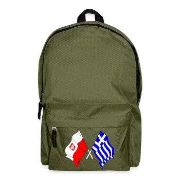 Drapeau Pologne, drapeau Grèce - Sac à dos - vert olive - Devant