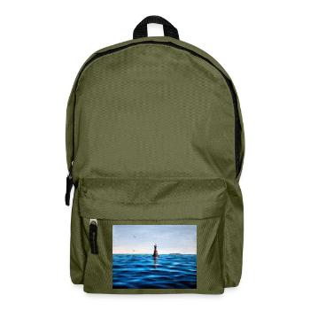 Leuchtturm über der ruhigen blauen Adria Kroatien - Rucksack - Olivgrün - Vorne