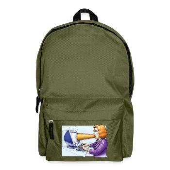 COMPUTER ADDICT WOMAN - geek & scifi - Sac à dos - vert olive - Devant