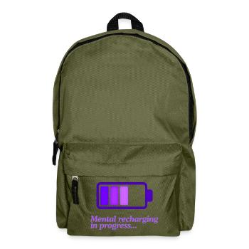 Mind Charging Battery Icon - Backpack - olive green - Front