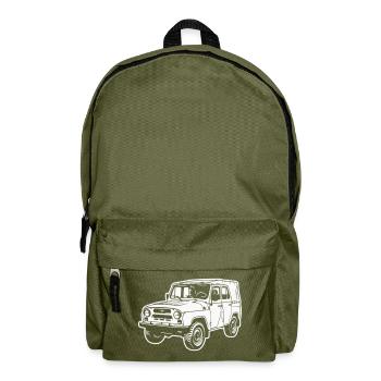 UAZ off-road vehicle (difference image) - Backpack - olive green - Front
