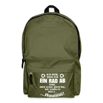 Ein Rad ab - Rucksack - Olivgrün - Vorne