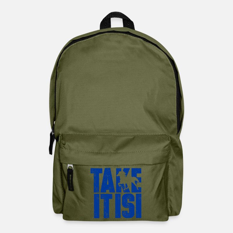 Islandpferd Isländer Take it isi Reiten Geschenk - Rucksack - Olivgrün