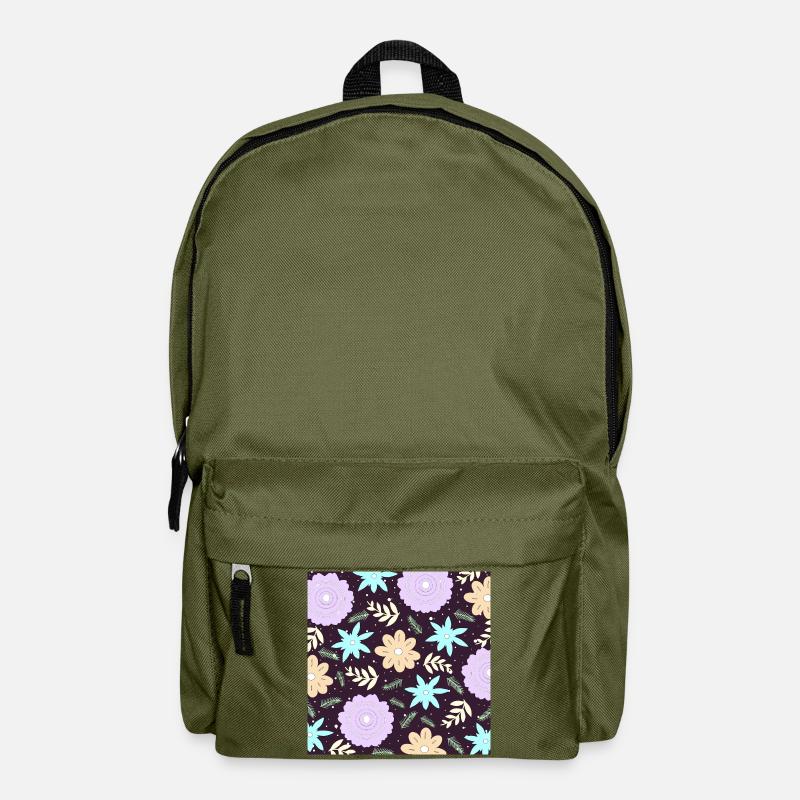 all over prints mit blumen, pastell blumenmuster - Rucksack - Olivgrün
