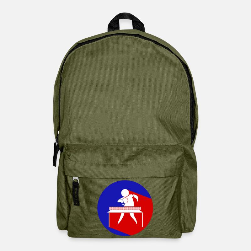 ping-pong, jouer au ping-pong - Sac à dos - vert olive