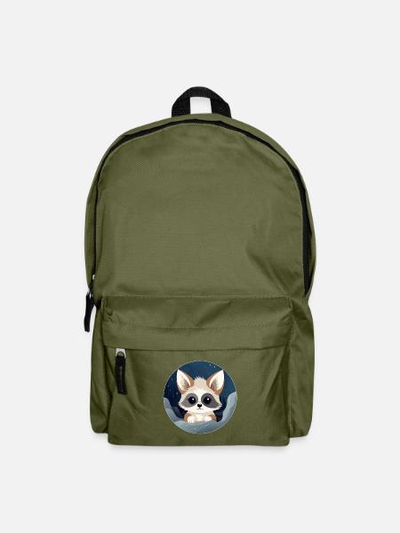 Nachtlicher Weltraum Fuchs - Rucksack - Olivgrün