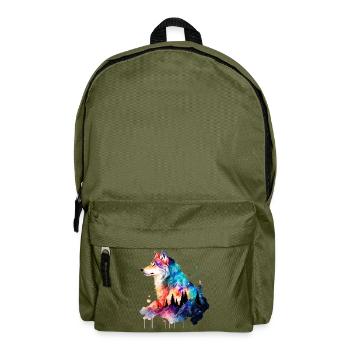 Wolf - Backpack - olive green - Front