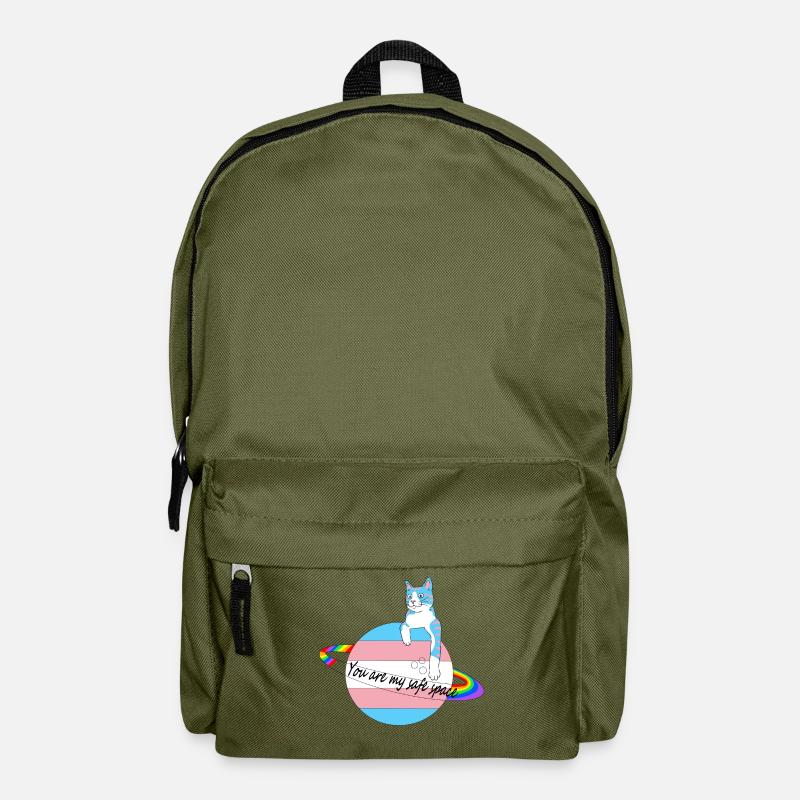 Safe Space Cat - Backpack - olive green