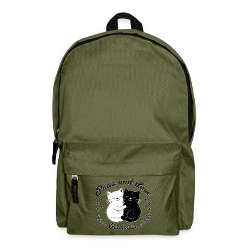 Paws & Love – Simply Schnurrfekt - Sac à dos - vert olive - Devant