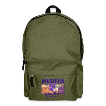 Western Wildflower – Esthétique rétro de la campagne - Sac à dos - vert olive - Devant