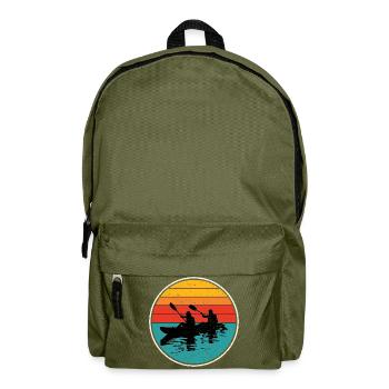 Sunset Kayak Duo Circle - Backpack - olive green - Front