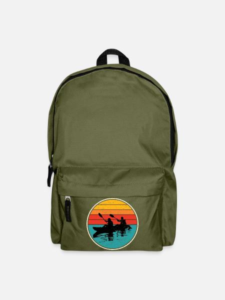 Kajak Duo Circle bei Sonnenuntergang - Rucksack - Olivgrün