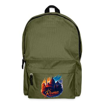 Rome Roma Capital Italy Silhouette Gift - Backpack - olive green - Front