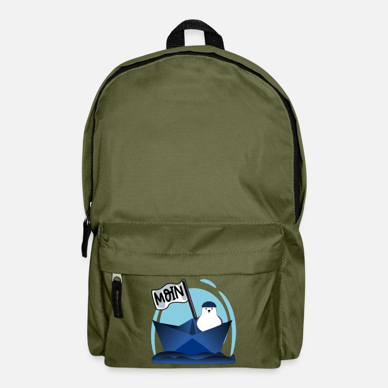 PAPIERBOOT MOIN PAPIERSCHIFF MÖWE - Rucksack - Olivgrün