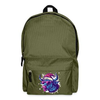 Taurus Christmas Funny - Backpack - olive green - Front