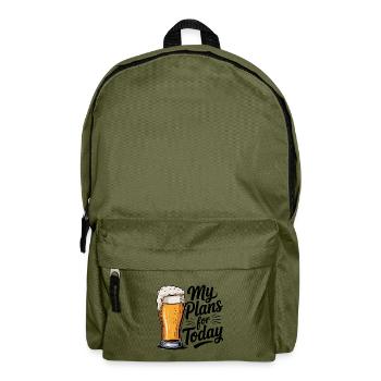 My Plans for Today - Cool Beer Logo - Backpack - olive green - Front