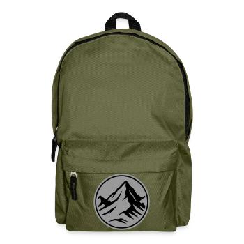 Mountain icon summit - Backpack - olive green - Front
