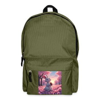 dessin manga d'un mignon lapin - Sac à dos - vert olive - Devant