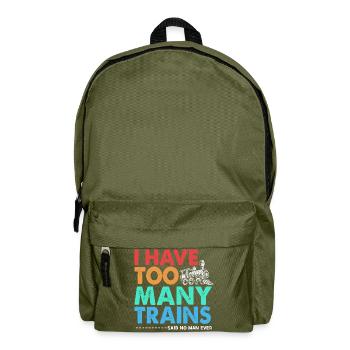 Modelleisenbahn Modellbau Modellbauer - Rucksack - Olivgrün - Vorne