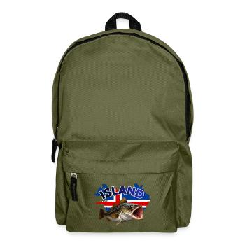 Iceland Cod Fishing - Backpack - olive green - Front