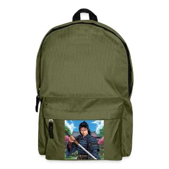 Manga-Stil-Aufkleber - Rucksack - Olivgrün - Vorne