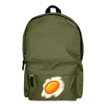 Sunny Fried Egg Illustration - Rucksack - Olivgrün - Vorne