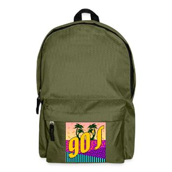 90s Neunziger Jahre - Rucksack - Olivgrün - Vorne