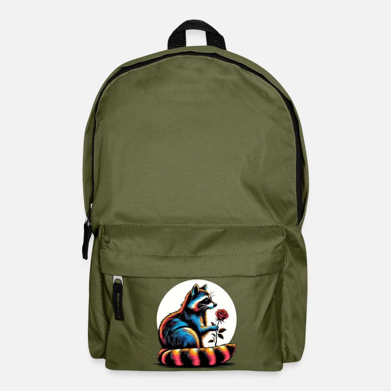 Waschbär - Rucksack - Olivgrün