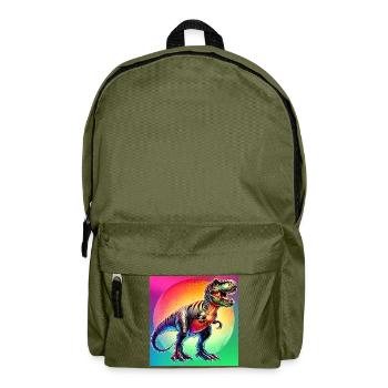 Dinosaurier - Rucksack - Olivgrün - Vorne