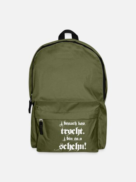 ich brauche keine Tracht. Ich bin so auch schön! - Rucksack - Olivgrün