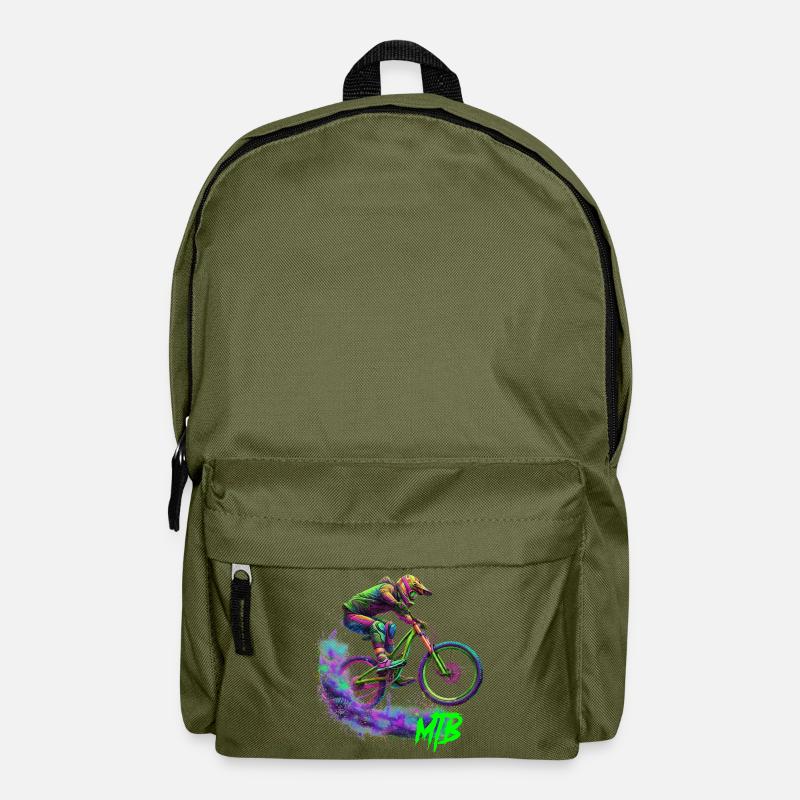 Neon-MTB-Biker - Rucksack - Olivgrün