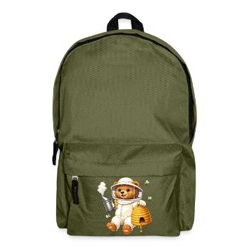 Apiculteur d’ours avec illustration de ruche - Sac à dos - vert olive - Devant