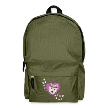 Ruhegesichter West Highland Terrier - Rucksack - Olivgrün - Vorne