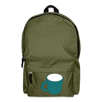 Leere Kaffeetasse - Rucksack - Olivgrün - Vorne