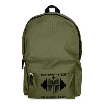 Fitness Skyline Hanteln und Sterne - Rucksack - Olivgrün - Vorne