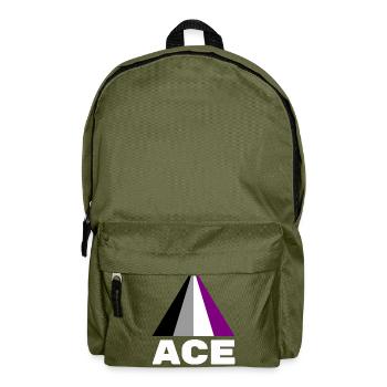 Asexual, asexuality, ace - Backpack - olive green - Front
