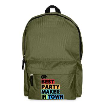 Bester Partymacher  / Best Party Maker in Town - Backpack - olive green - Front