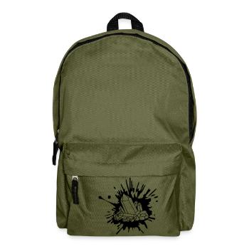 Farb Klecks Kristall - Rucksack - Olivgrün - Vorne