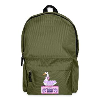 Retro Gans DJ Club T-Shirt - Rucksack - Olivgrün - Vorne