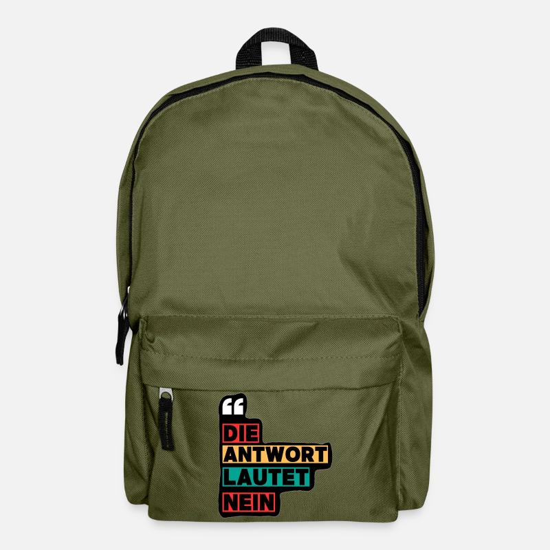 Die Antwort Lautet Nein - Rucksack - Olivgrün