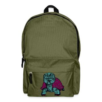 Galapagos-Schildkröte - Rucksack - Olivgrün - Vorne