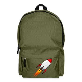 Rakete in Rot - Rucksack - Olivgrün - Vorne