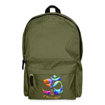 Namaste-Bogen-Iris-Buddha - Rucksack - Olivgrün - Vorne
