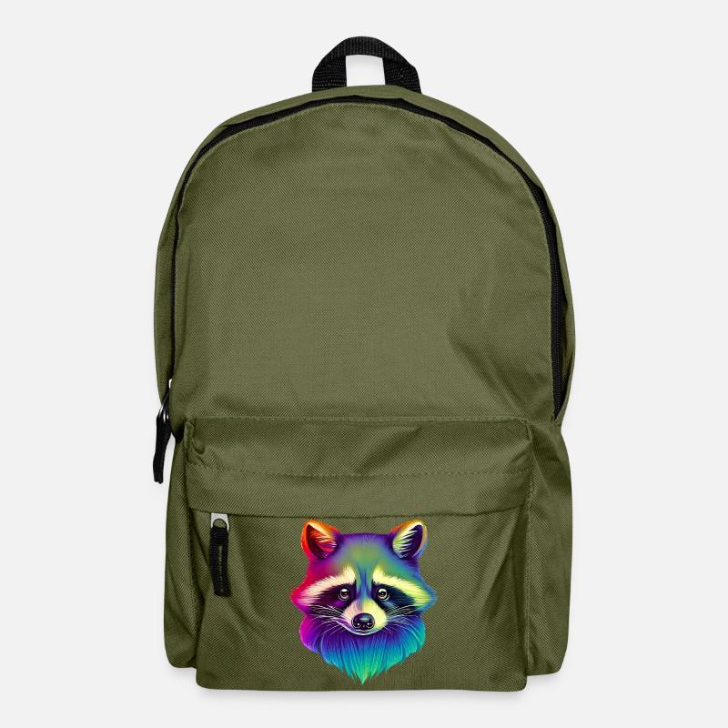 Waschbär - Rucksack - Olivgrün