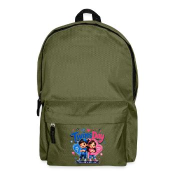 Zwillingstag-Zwillinge-Vibes - Rucksack - Olivgrün - Vorne